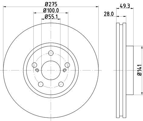 MINTEX Тормозной диск MDC1584