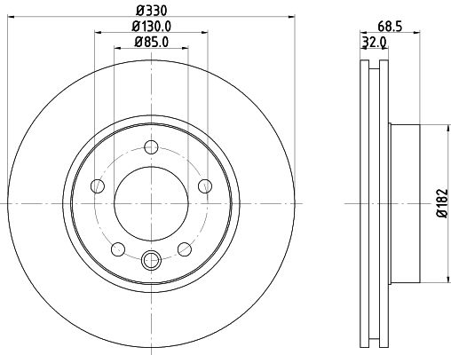 MINTEX Тормозной диск MDC1610R