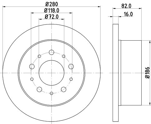 MINTEX Тормозной диск MDC1650