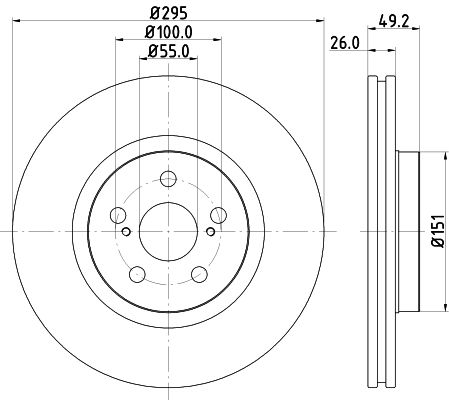 MINTEX Тормозной диск MDC1695