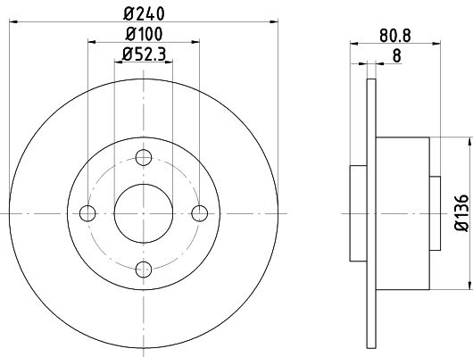 MINTEX Тормозной диск MDC1707