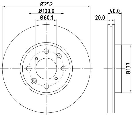 MINTEX stabdžių diskas MDC1756C