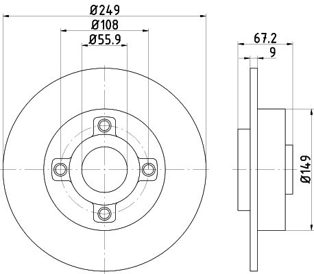 MINTEX Тормозной диск MDC1763