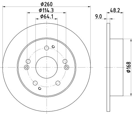 MINTEX Тормозной диск MDC1864