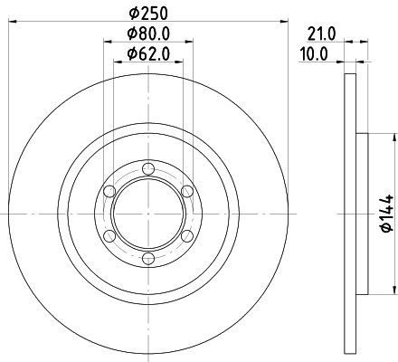 MINTEX Тормозной диск MDC187