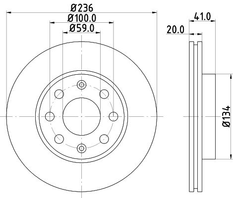 MINTEX stabdžių diskas MDC2155