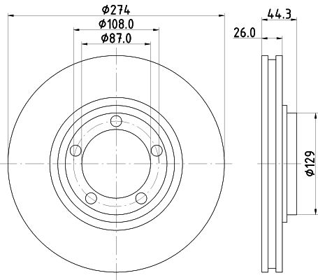 MINTEX Тормозной диск MDC2176