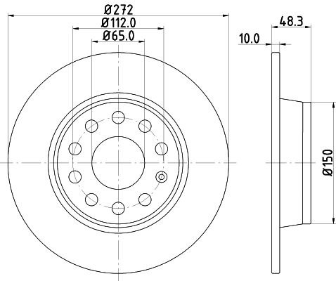 MINTEX stabdžių diskas MDC2205