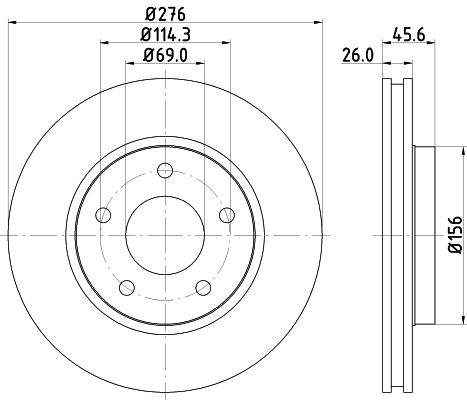 MINTEX Тормозной диск MDC2225