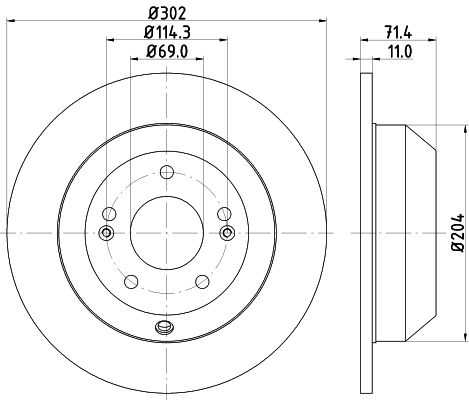 MINTEX Тормозной диск MDC2245