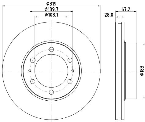 MINTEX Тормозной диск MDC2260