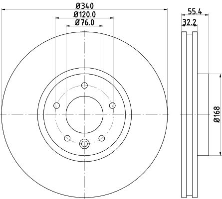 MINTEX Тормозной диск MDC2261