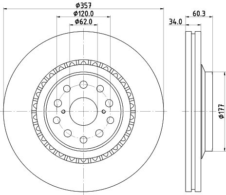 MINTEX Тормозной диск MDC2269R