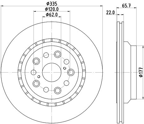 MINTEX Тормозной диск MDC2271L