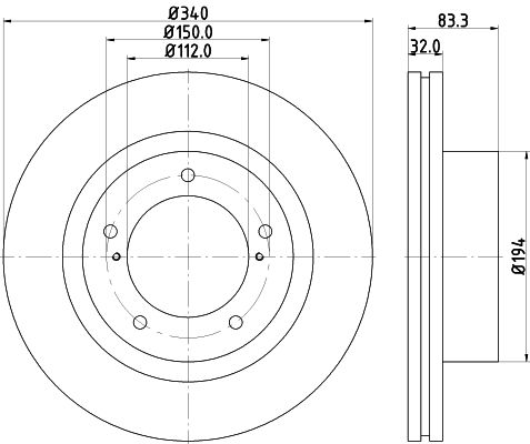 MINTEX Тормозной диск MDC2287