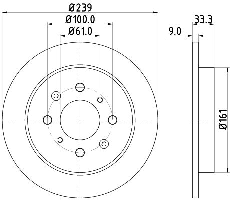 MINTEX Тормозной диск MDC2299