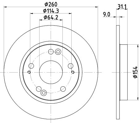 MINTEX Тормозной диск MDC2332