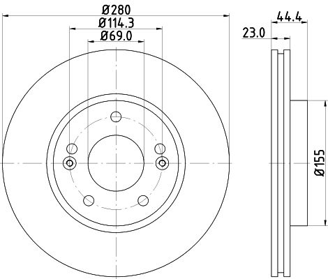 MINTEX Тормозной диск MDC2393