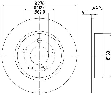 MINTEX Тормозной диск MDC2522