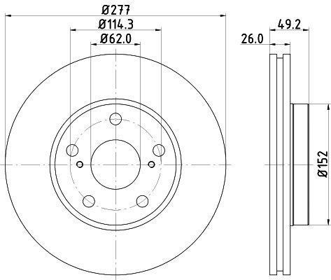 MINTEX Тормозной диск MDC2544