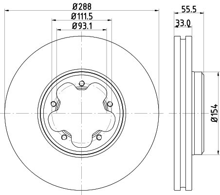 MINTEX Тормозной диск MDC2551