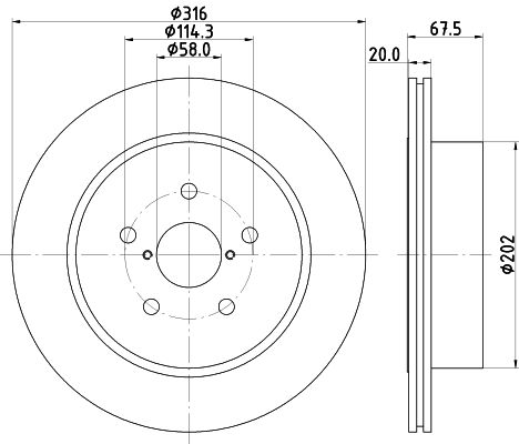 MINTEX Тормозной диск MDC2554