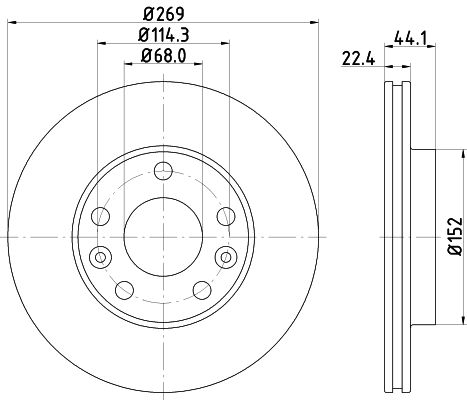 MINTEX Тормозной диск MDC2657