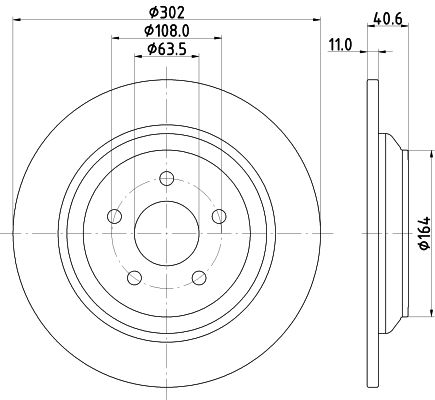 MINTEX Тормозной диск MDC2808C