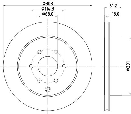 MINTEX Тормозной диск MDC2845C