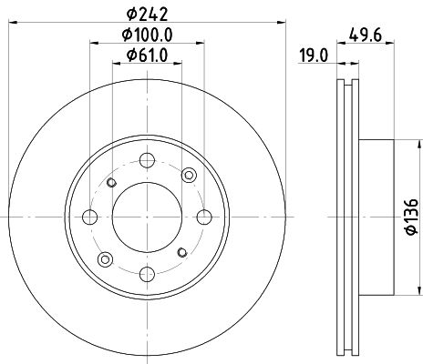 MINTEX Тормозной диск MDC344