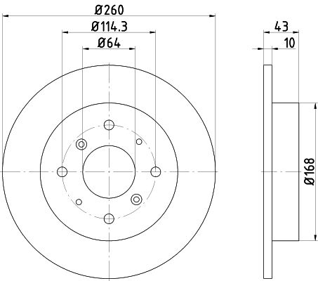 MINTEX stabdžių diskas MDC441