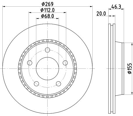 MINTEX Тормозной диск MDC570