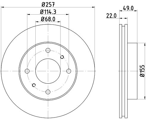 MINTEX Тормозной диск MDC584