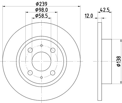 MINTEX Тормозной диск MDC595