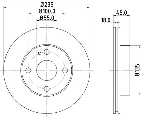 MINTEX stabdžių diskas MDC655