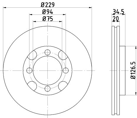 MINTEX Тормозной диск MDC661