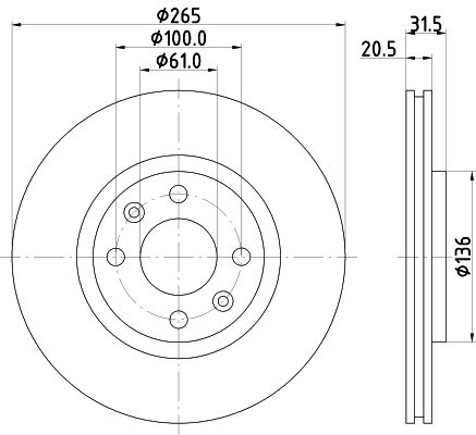 MINTEX Тормозной диск MDC705