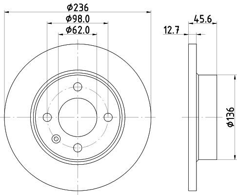 MINTEX Тормозной диск MDC711