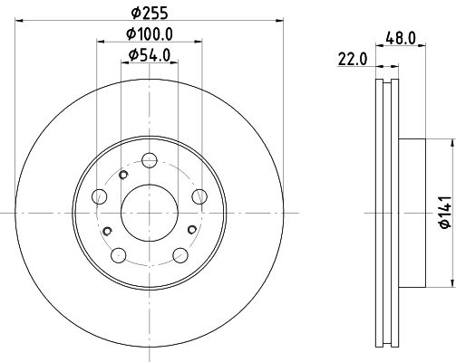 MINTEX Тормозной диск MDC717