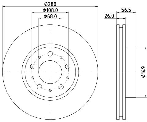 MINTEX Тормозной диск MDC736