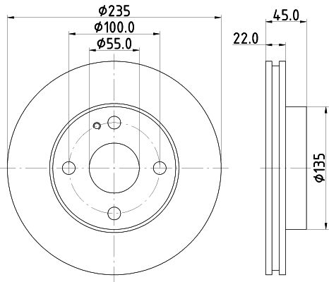 MINTEX Тормозной диск MDC743