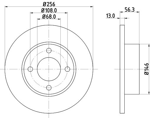 MINTEX Тормозной диск MDC756