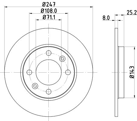 MINTEX stabdžių diskas MDC794C