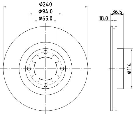 MINTEX stabdžių diskas MDC805