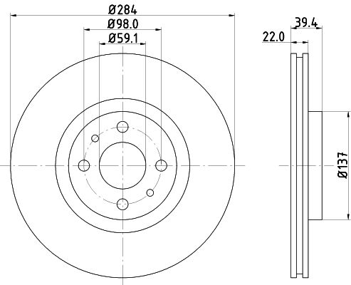 MINTEX Тормозной диск MDC808