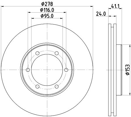 MINTEX Тормозной диск MDC822T