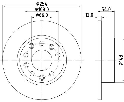 MINTEX Тормозной диск MDC871