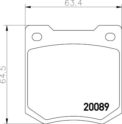 MINTEX Комплект тормозных колодок, дисковый тормоз MGB535
