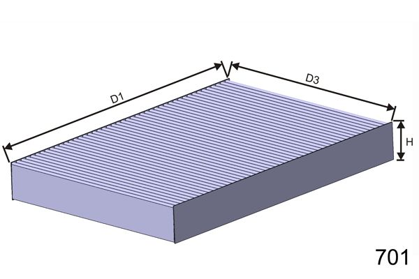 MISFAT filtras, salono oras HB101C