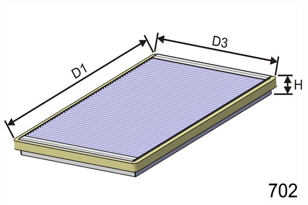 MISFAT filtras, salono oras HB113